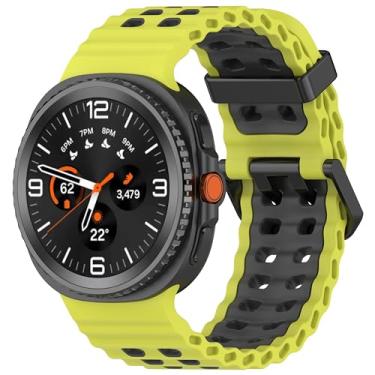 Imagem de VeveXiao Pulseira esportiva resistente e respirável compatível com Samsung Galaxy Watch 8 Classic de 46 mm, pulseira de substituição de silicone macio à prova d'água para Galaxy Watch 8 de 40 mm e 44