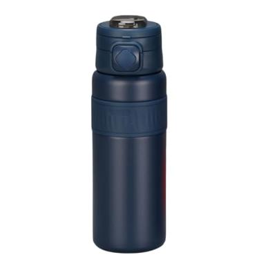 Imagem de Garrafa Térmica Esportiva 800ml em Aço Inoxidável Isolamento a Vácuo com Canudo e Alça para Academia e Viagem (Azul)