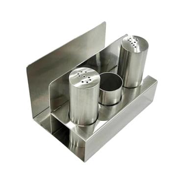Imagem de DimyFew Conjunto de Pimenteiro Portátil com Porta-guardanapos E Frasco de Pimenta para Casa, Panificação, Cozinha E Restaurantes, aÇo InoxidÁvel, Tamanho real