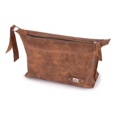 Imagem de Necessaire Organizador Impermeável Couro Legitimo Rústico - Ello Griff