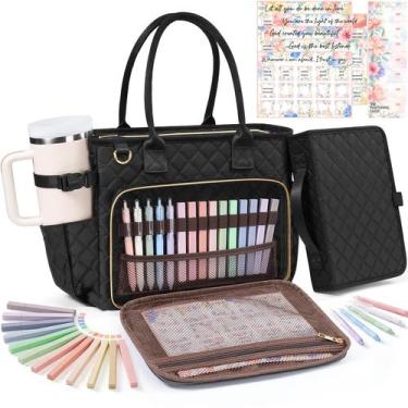 Imagem de Bolsa bíblica FLOE, sacola acolchoada grande com capa e suprimentos