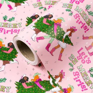 Imagem de Papel de Natal WRAPAHOLIC Cowgirl de embrulho 43x10 m