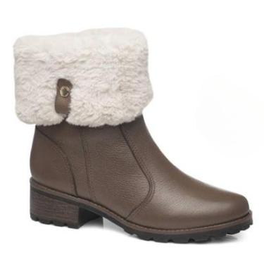 Imagem de Bota Couro Pegada Cano Ajustável Pelo Feminina-Feminino