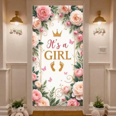 Imagem de Chuveiro recém-nascido festa comemoração é um banner anúncio decoração borboleta acentos decoração de festa para anúncio sessão de fotos