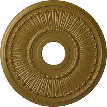 Imagem de Medalhão de teto Ekena Millwork CM16MLACS Melonie, cobre antigo, 16"OD x 3 5/8"ID x 3/4"P (Fits Canopies up to 6 3/8"), Hand-Painted Gold