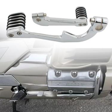 Imagem de FINMOKAL Alavancas de câmbio de marchas de motocicleta + kit de pedal de alavanca de freio traseiro compatível com Honda GL1500 Goldwing 1988-2000 GL1500A GL1500I GL1500SE, prata