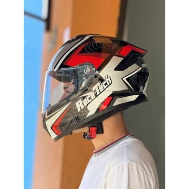 Imagem de CAPACETE RACE TECH HIT DRAW PRETO E PRATA (PRETO E PRATA, 55 - 56)