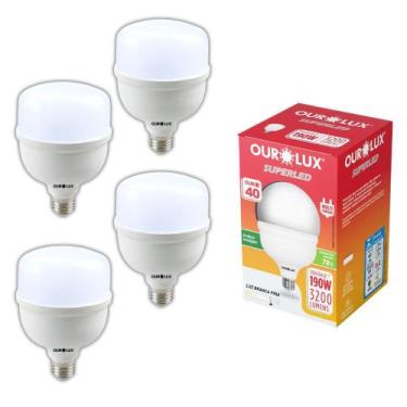 Imagem de 4 Lâmpada Led 40w Bulbo E27 6500k Galpão Comécio Loja Bivolt - OuroLux