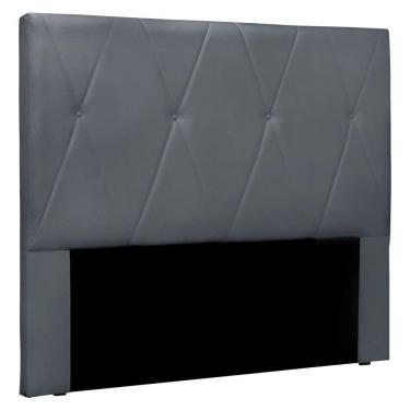 Imagem de Cabeceira Queen 1,60m Aquilla Veludo Cinza Chumbo - Pallazio