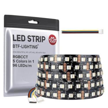 Imagem de Luzes de fita LED BTF-LIGHTING RGBCCT 5050SMD RGBWW 16,4 pés