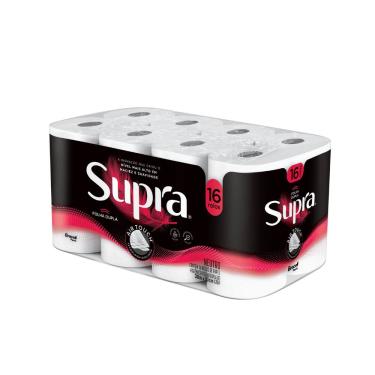 Imagem de Papel Higiênico Supra Folha Dupla 16 Rolos