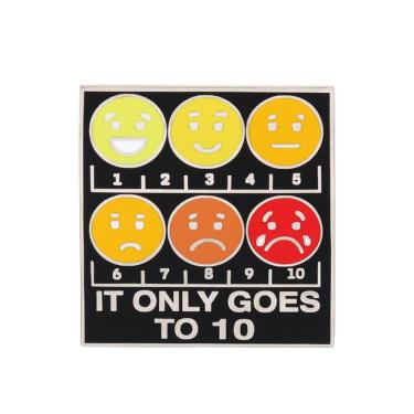 Imagem de Broche Pin Funny Pain Scale 1—10 Emoji Faces Enamel Bad