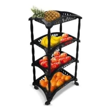 Imagem de 2X Organizador Fruteira Plas 4 Andares Cozinha Material Limp