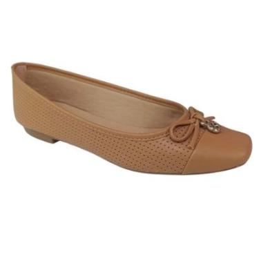 Imagem de Sapatilha Sua Cia Bico Quadrado Laço e Microfuros 8222.15835-Feminino