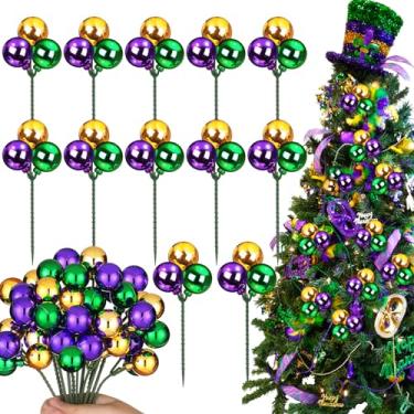 Imagem de Syhood Conjunto de 12 enfeites de bola de Natal de 19 cm em palhetas com fio, palhetas de bolas de Natal inquebráveis para decoração de guirlanda de vaso de árvore de Natal, guirlanda de escadas