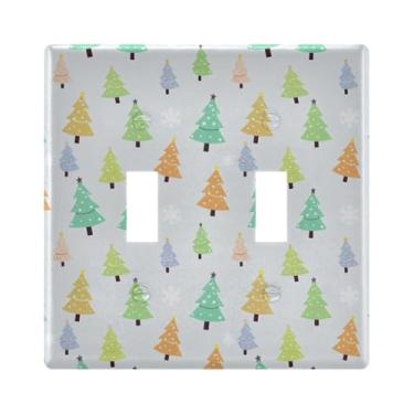 Imagem de Burbuja Capa de placa de parede para interruptor de luz de árvore de Natal, placa decorativa de parede, parafusos incluídos, 2 faixas