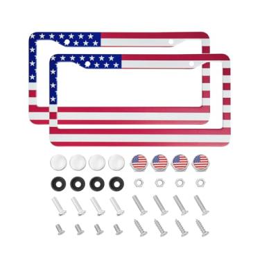 Imagem de HIBEYO Moldura para placa de carro Nissan Pacote com 2 - Ajuste personalizado para Altima, Rogue, Sentra, Murano, Maxima, 30,5 x 15,2 cm Capa de placa de metal frontal e traseira com impressões