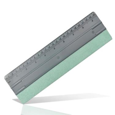 Imagem de UHANBUT Rodo de envoltório de vinil, raspador universal de envolvimento de carro com régua e borda de feltro de camurça, ferramenta de instalação de filme matiz de janela de carro para alisamento de