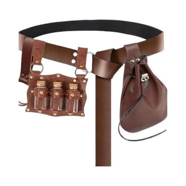 Imagem de Conjunto De Cinto De Fantasia Medieval Para Halloween Com Garrafa Mági