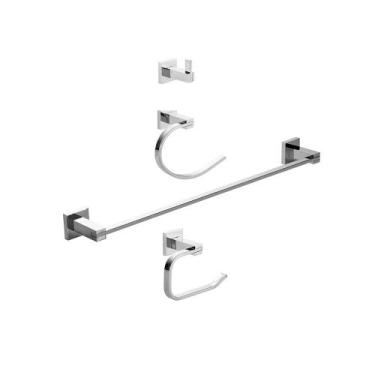 Imagem de Acessórios para Banheiro Quadrado 4 peças São Francisco Pingoo.casa - 