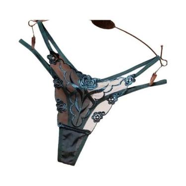 Imagem de Calcinhas Transparentes Sexy Bordadas Para Mulheres, Tanga Sem Costura