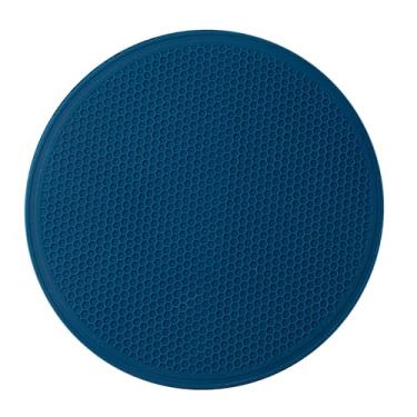 Imagem de ZJchao Almofada de Isolamento de Favo de Mel de Silicone Calor Seguro Pote Esteira Almofadas Quentes Trivet para Tigelas Placas Copos 30cm (Azul)