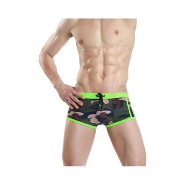 Imagem de Sunga Masculina Camuflada De Cintura Baixa Com Efeito Push-Up, Roupa D