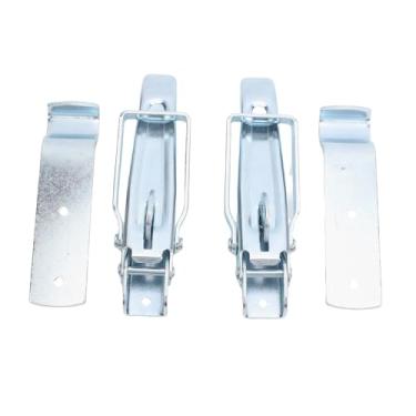 Imagem de ASHATA Punho da Trava da Porta do Reboque, Ferro Revestido de Zinco Resistente Com Trava de Segurança Carregada Mola, para Reboques do Veículo de Acampamento Rv