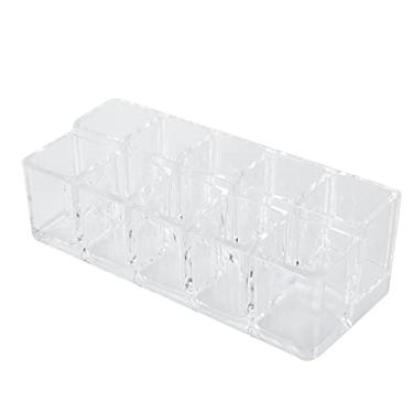 Imagem de Cryfokt Organizador de Suporte de Batom Acrílico Com 10 Grades de Espaço de Armazenamento para Expositor de Cosméticos, Rack Transparente para Uso Doméstico e Loja de Cosméticos, Durável e Firme,
