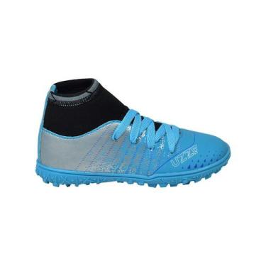 Imagem de Chuteira Society Infantil Botinha Cano Alto Grama Sintética Sosaite Fu