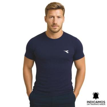 Imagem de Camiseta Térmica Diadora Manga Curta Small Logo Masculina - Marinho M,