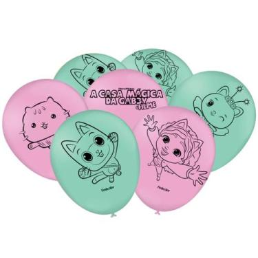 Imagem de Balão Redondo Casa Mágica da Gabby 9" 25 Unid. - Festcolor