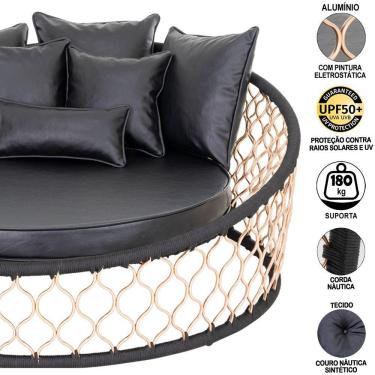 Imagem de 1 Chaise Almofadas 1 Balanço Suspenso Em Corda Náutica