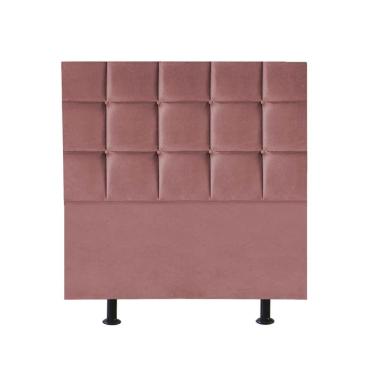 Imagem de Cabeceira Estofada Cama Box Solteiro 90cm Espanha Suede Rose- Mabe Magazine