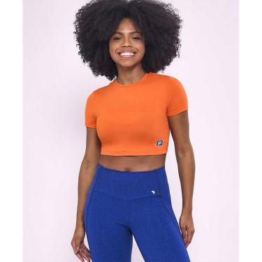 Imagem de T-shirt Alto Giro Cropped Detalhe Costa Tangerina-Feminino