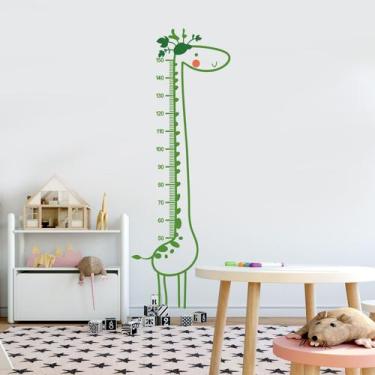 Imagem de Gráfico de altura, adesivos de parede, desenho animado, girafa, selva,