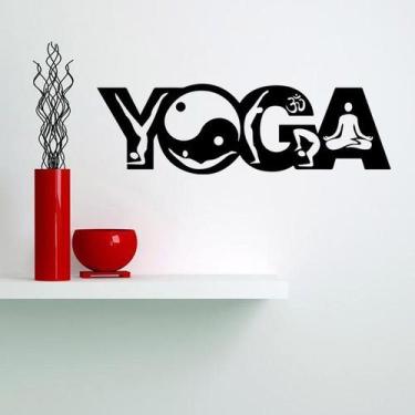 Imagem de Adesivos de parede Yoga, dança artística, meditação, PVC 42x136cm - yi