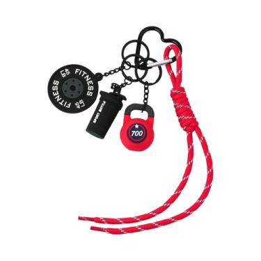 Imagem de Chaveiro De Halteres Mini 3D Unissex, Pingente De Bolsa Fashion, Prese