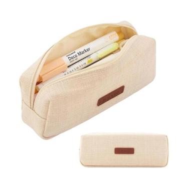 Imagem de Estojo De Lápis De Lona Para Estudantes Adolescentes, Bolsa De Cosméti