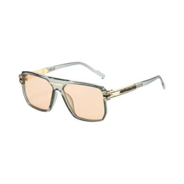 Imagem de Óculos De Sol Masculinos Grandes Quadrados UV400 Estilo Aviador Design