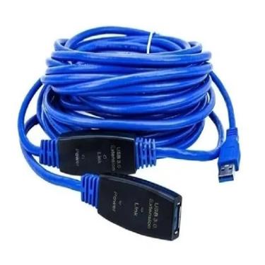 Imagem de Cabo Extensor Usb 3.0 Macho/femea C/ Repetidor De Sinal 20m