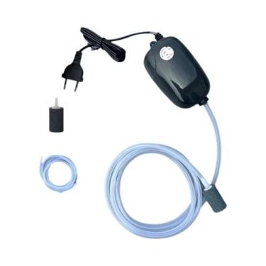 Imagem de Mini Bomba De Ar Para Aquário Compressor De Tanque De Peixes Saída Sim