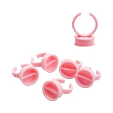 Imagem de 100 Peças De Anéis Descartáveis Para Cola De Cílios, Copos Para Pigmen