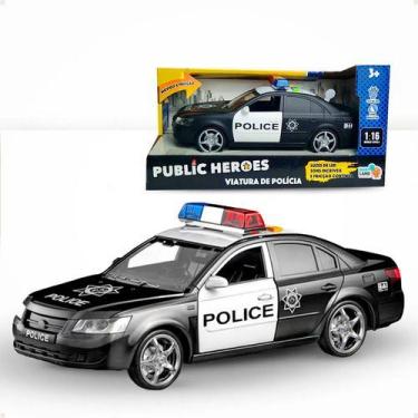 Imagem de Carrinho de policia com luz e som e abertura de portas - Shiny Toys
