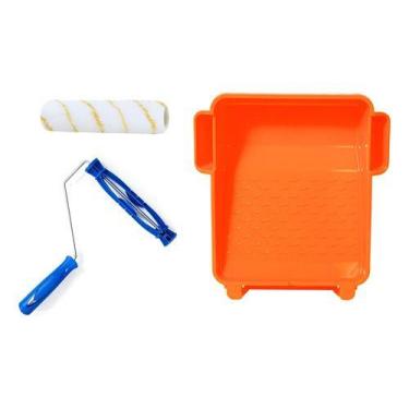 Imagem de Bandeja 23cm Pintura 4,2l + Rolo Lã + Garfo Pro Tigre