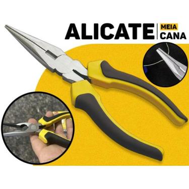 Imagem de Alicate Meia Cana Hobby 6'' Fertak Polido Cabo Antideslizante Ferramen