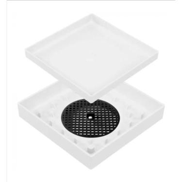Imagem de Ralo 10x10 Oculto Invisível Seca Piso Porcelanato Inteligente Quadrado