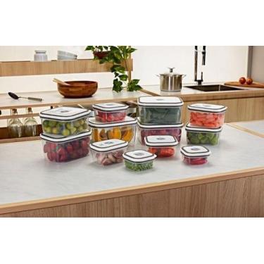 Imagem de Potes Herméticos Electrolux de Plástico Cinza Retangular com 12 Unidad