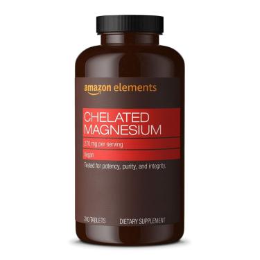 Imagem de Suplemento Amazon Elements Glicinato de Magnésio Quelatado 240-Unissex