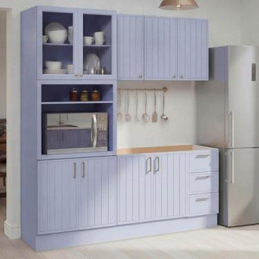 Imagem de Cozinha Modulada 4 Peças sem Tampo com Cristaleira Marselha CabeCasa M